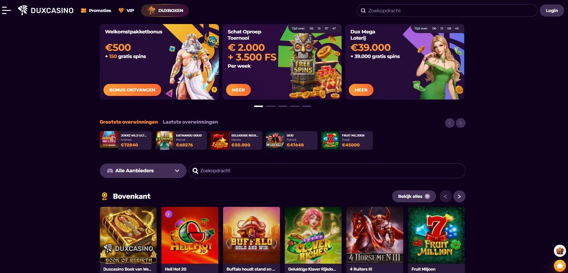 Dux Casino voor Nederlandse Spelers image 1